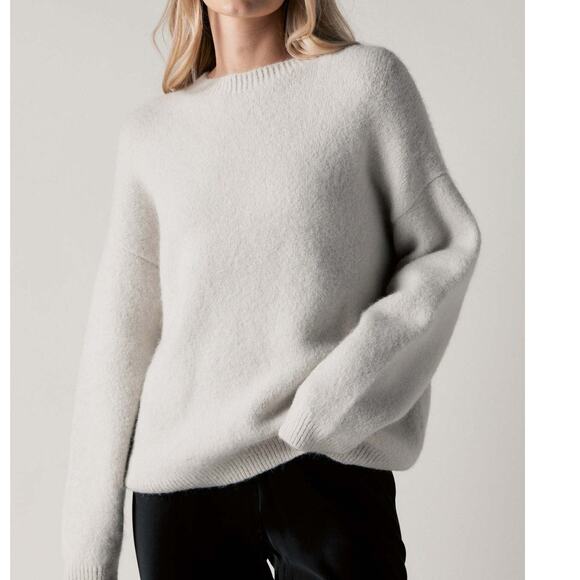 Lauren Manoogian New Suri Alpaca Long Sleeve Crewneck Sweater Celadon Size 1 NWT - Picture 1 of 16